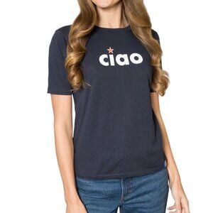 KULE x S.Pellegrino Women's Ciao Navy Cotton T-shirt Limited Edition XS NWT